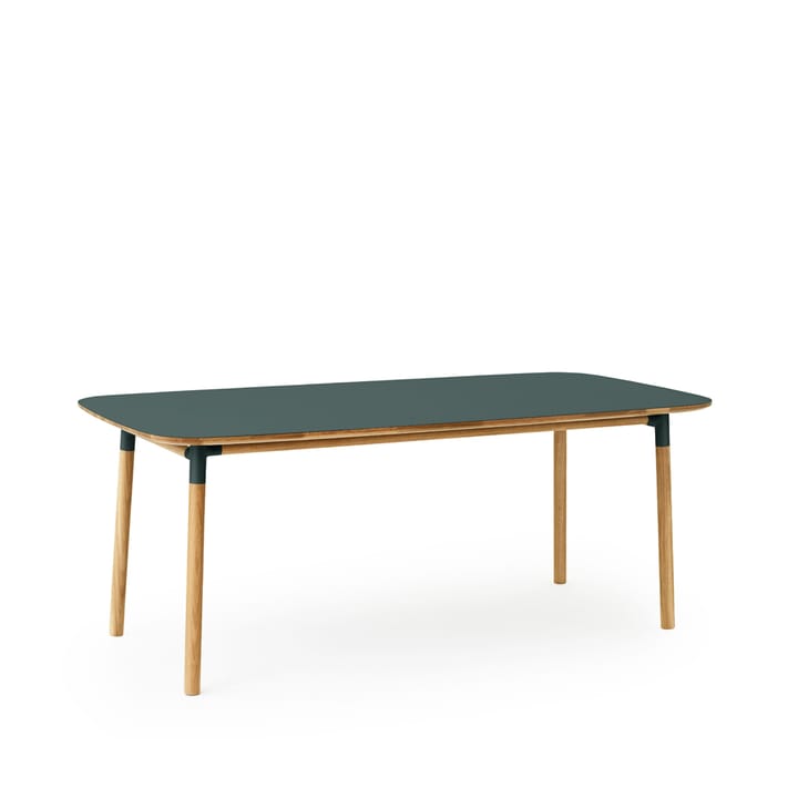 Form dining table - Green. oak legs. 95x200 cm - Normann Copenhagen