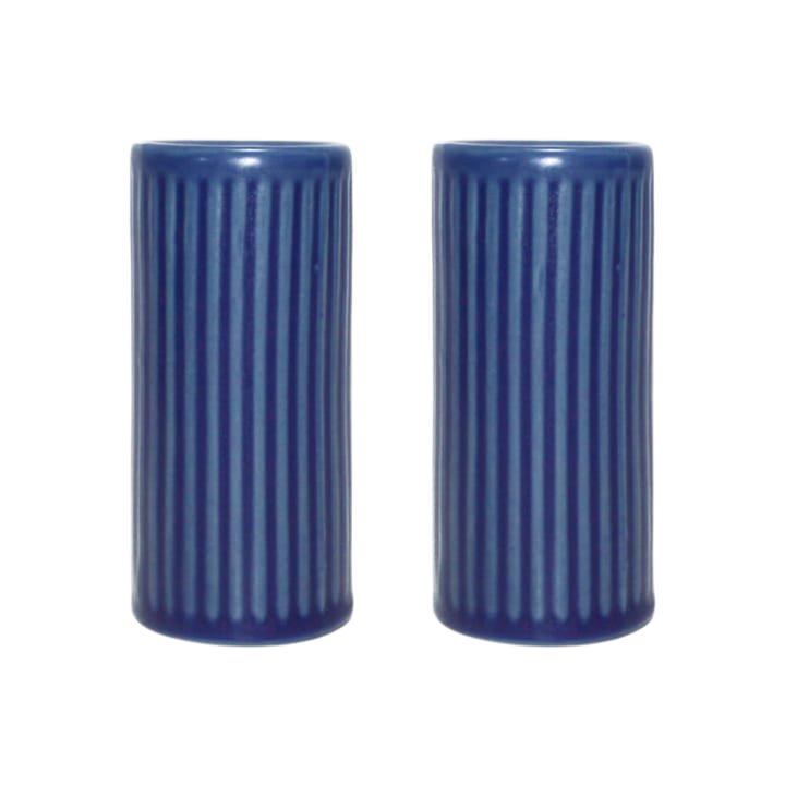 Groovy salt- and pepper cellar, Blue stoneware Aida