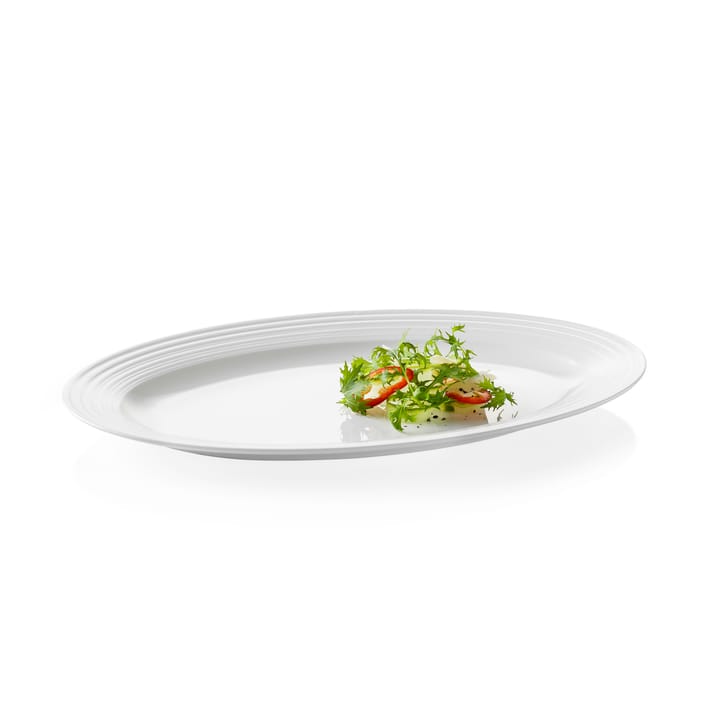 Passion oval serving plate, white Aida