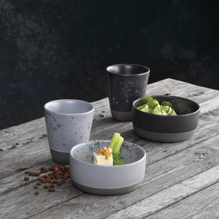 Raw bowl Ø13.5 cm, black with dots Aida