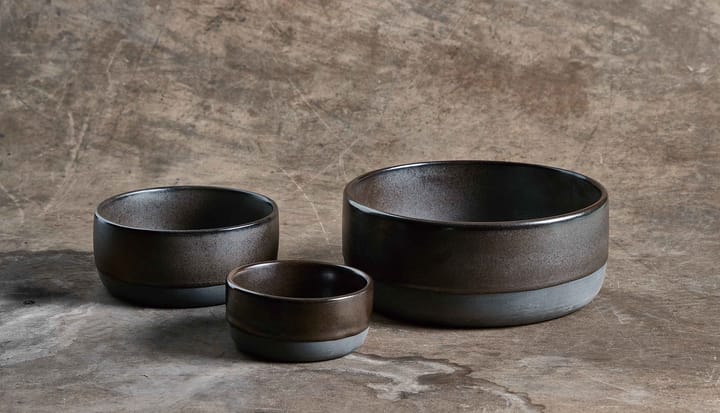 Raw bowl 3 pieces, Metallic brown Aida