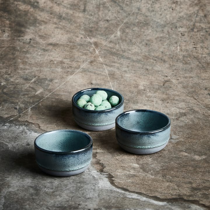 Raw bowl mini Ø7.5 cm 3-pack, northern green Aida