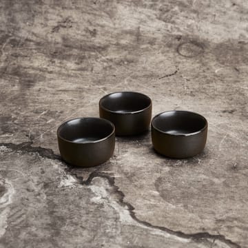 Raw bowl mini Ø7.5 cm 3-pack - Titanium Black - Aida