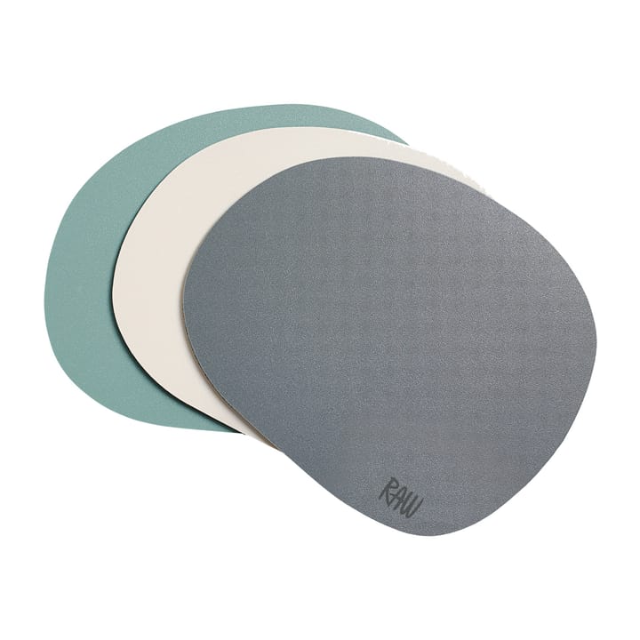 Raw coaster silicone 6-pack, Grey Aida