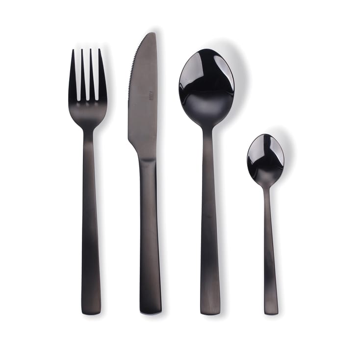 Raw cutlery set 16 pcs, black Aida