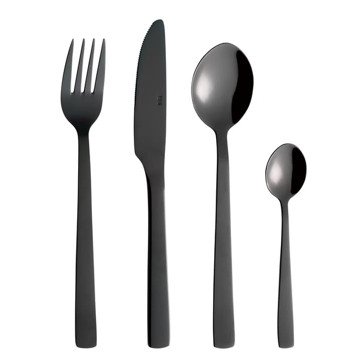 Raw cutlery set 48 pieces, Black Aida