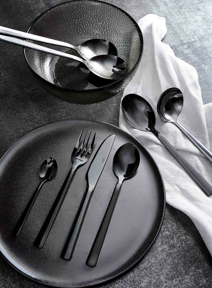 Raw cutlery set 48 pieces, Black Aida