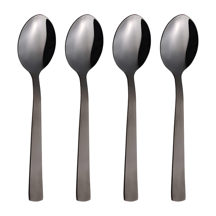 Raw dessert spoon 4-pack - Black - Aida