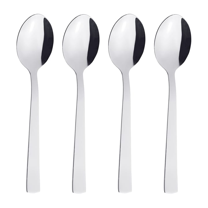 Raw dessert spoon 4-pack - Stainless steel - Aida