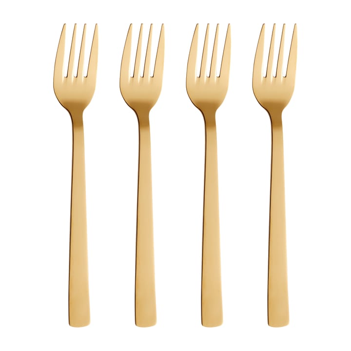 Raw dinner fork 4-pack - Gold - Aida