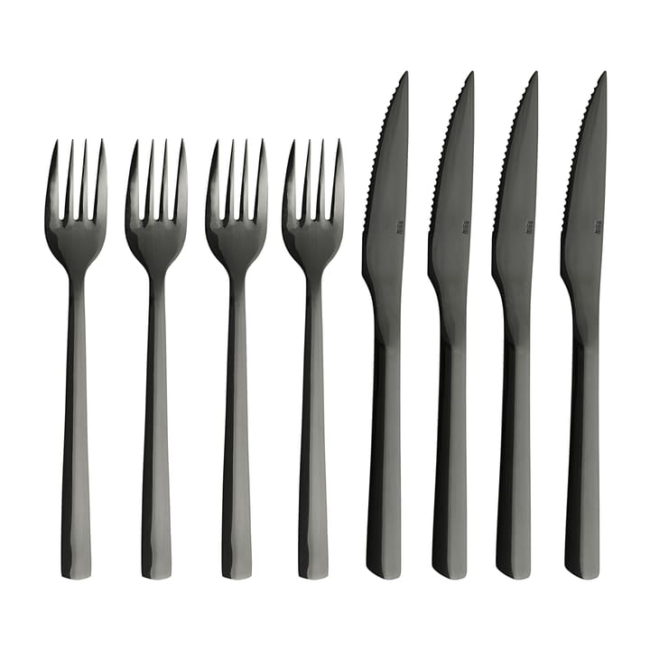 Raw grill cutlery 8 pieces, Black Aida