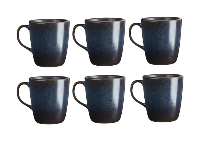 Raw mug with handle 30 cl 6-pack, Blue Aida