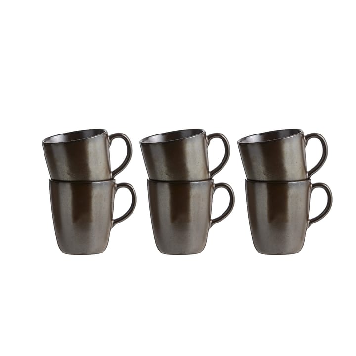 Raw mug with handle 30 cl 6-pack, Brown Aida