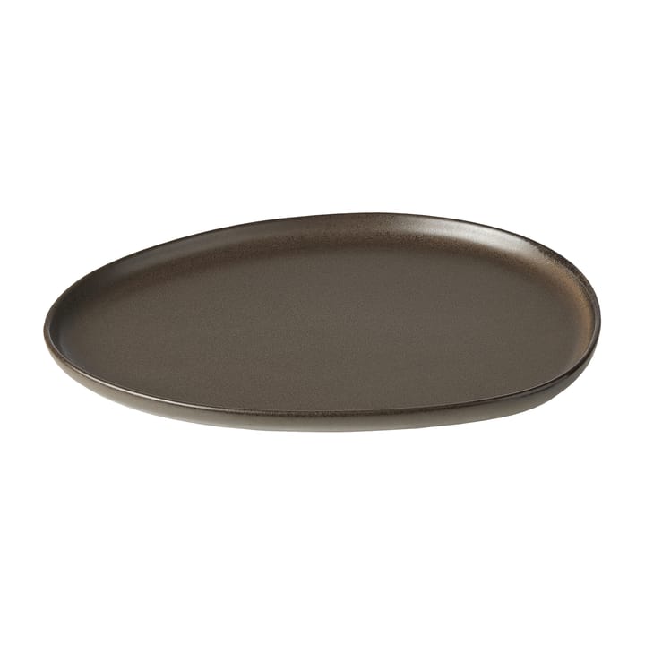 Raw Organic lunch plate 24x21 cm, Metallic Brown Aida