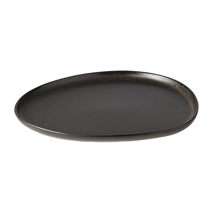 Raw Organic lunch plate 24x21 cm, Titanium Black Aida