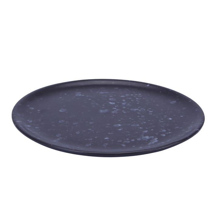 Raw plate Ø20 cm, black with dots Aida