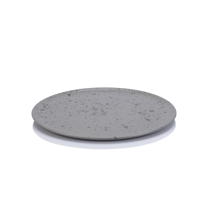 Raw plate 23 cm, grey with dots Aida