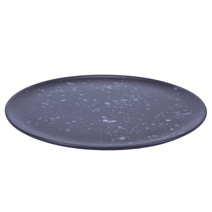 Raw plate Ø28 cm, black with dots Aida