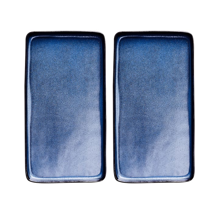 Raw saucer 18x34 cm 2-pack - midnight blue - Aida