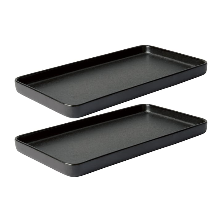 Raw saucer 18x34 cm 2-pack - Titanium Black - Aida