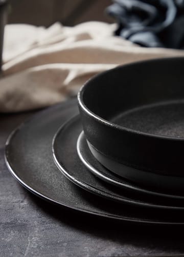 Raw soup plate Ø19,4 cm - Titanium black - Aida