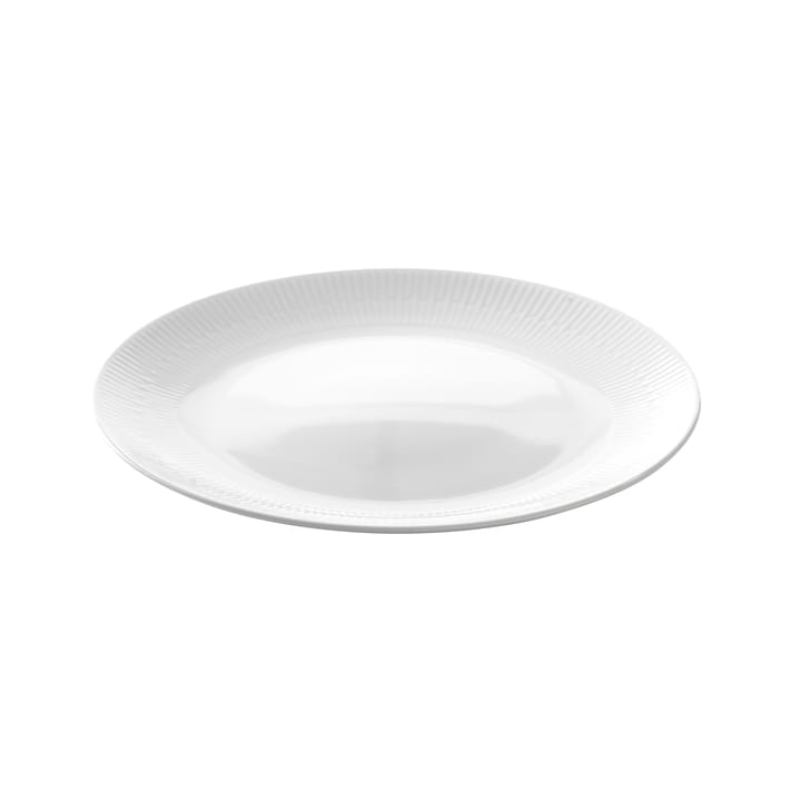 Relief serving plate Ø33 cm, white Aida