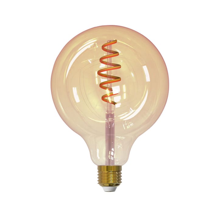 Airam Smart Home Filament LED-globe light source, Amber, 125mm, spiral e27, 6w Airam