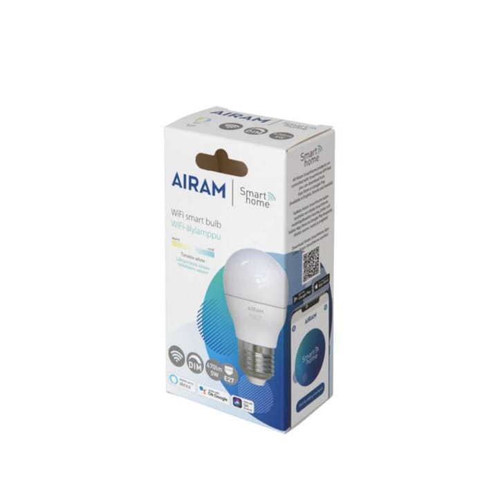 Airam Smart Home LED-globe light source, White e27, 5w Airam