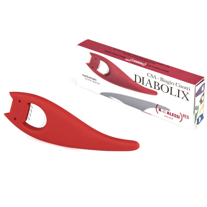 Diabolix bottle opener, red Alessi