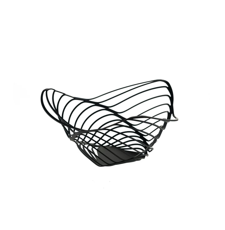 Trinity high fruit basket 26 cm - Black - Alessi