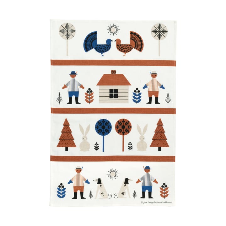 Hunter kitchen towel 47x70 cm - Blue-brown - Almedahls