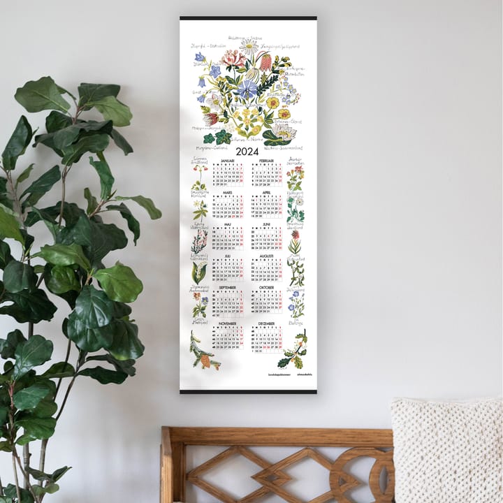 Landskapsblommor calender 2024, 35x90 cm Almedahls