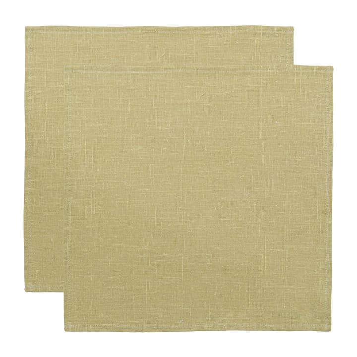 Linne napkin 45x45 cm 2-pack, Light  Oliv Almedahls