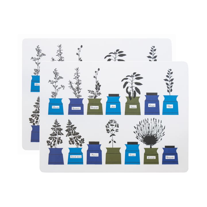 Persons kryddskåp placemat 30x40 cm 2-pack, Blue Almedahls