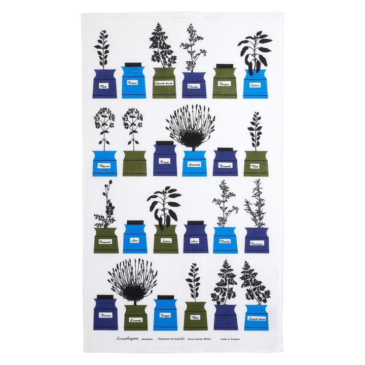 Perssons kryddcabinet kitchen towel - blue-green - Almedahls