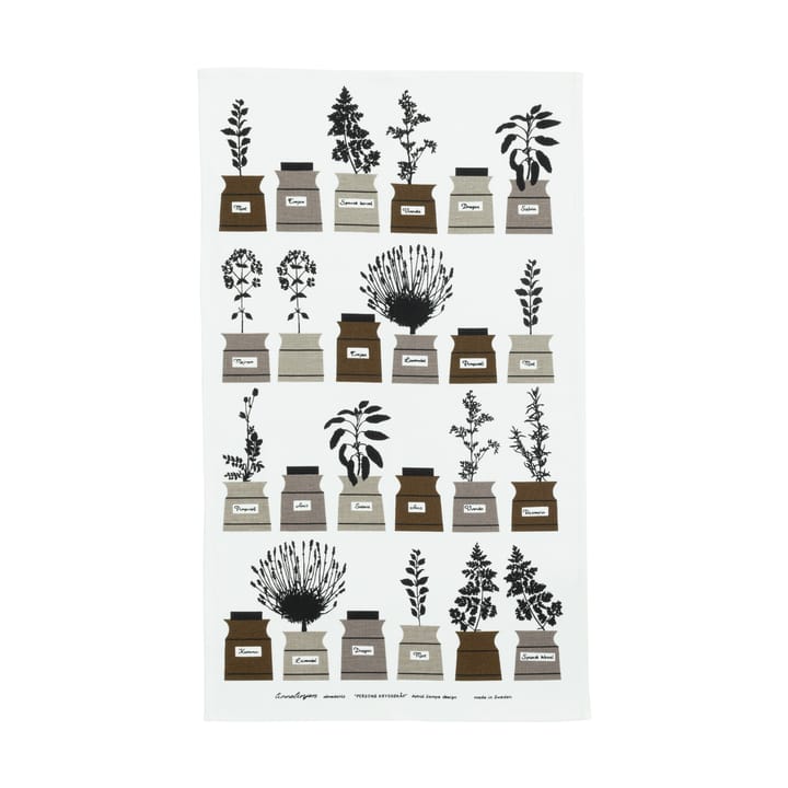 Perssons spice cupboard kitchen towel 47x70 cm - Gray-brown - Almedahls