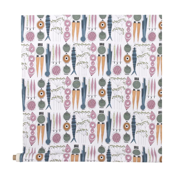 Picknick oilcloth, blue-pink Almedahls