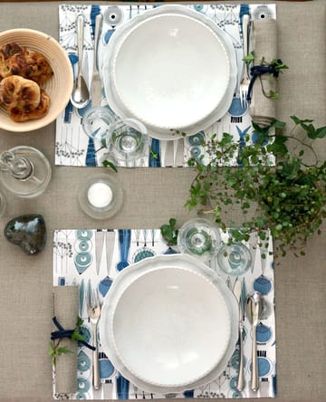 Picknick placemat 34x45 cm 2-pack - Blue-beige - Almedahls