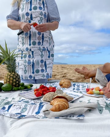 Picknick tray 20x27 cm - Blue-beige - Almedahls