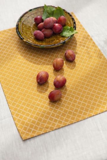 Prickruta placemat 34x45 cm 2-pack - Ochre - Almedahls