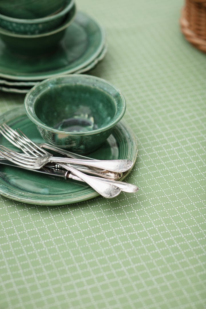 Prickruta tablecloth 145x250 cm, Green Almedahls