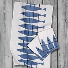 Sill kitchen towel, white-blue Almedahls