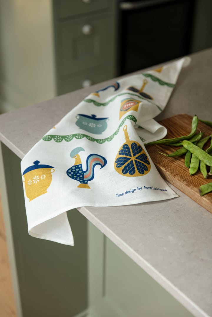 Time kitchen towel 47x70 cm, Blue-yellow Almedahls