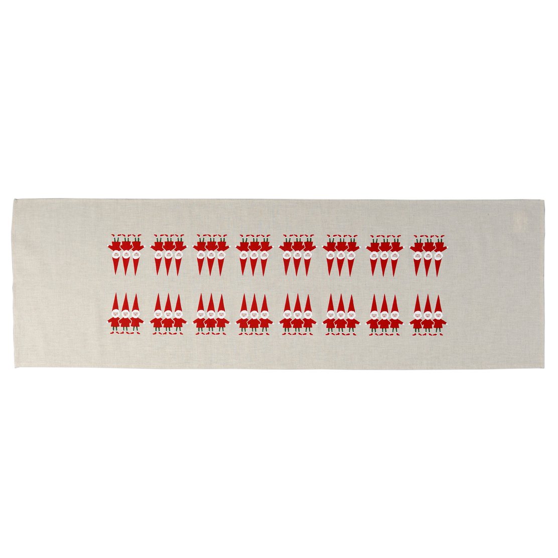 Almedahls Tomtenisse table runner red santas