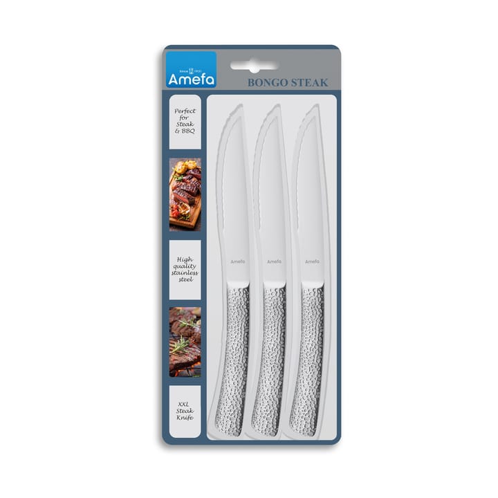 Bongo grill knife 3-pack, Stainless steel Amefa