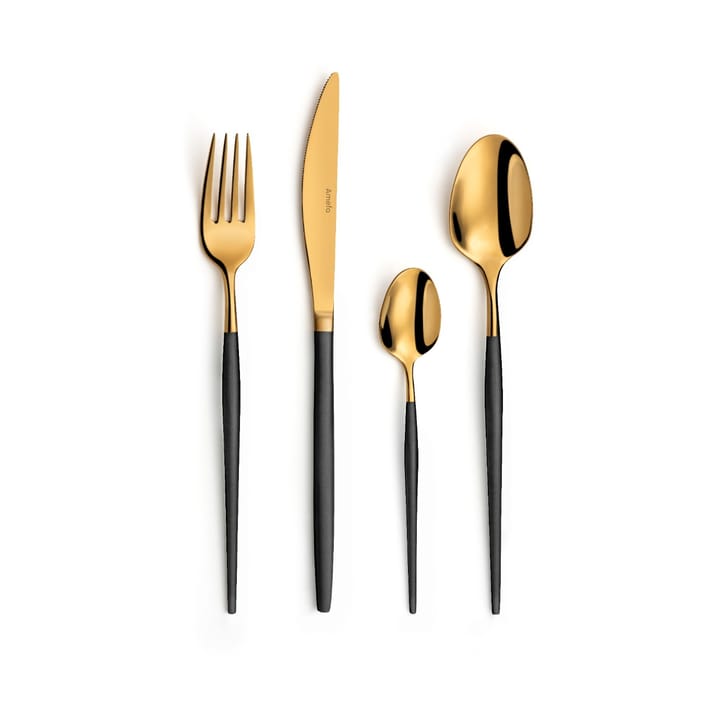 Soprano cutlery set 16 pieces - Black brass - Amefa