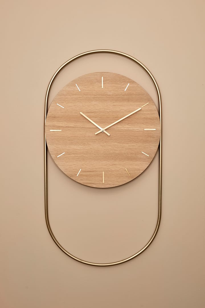 A-Wall wall clock 41x76 cm, Oak-brass Andersen Furniture