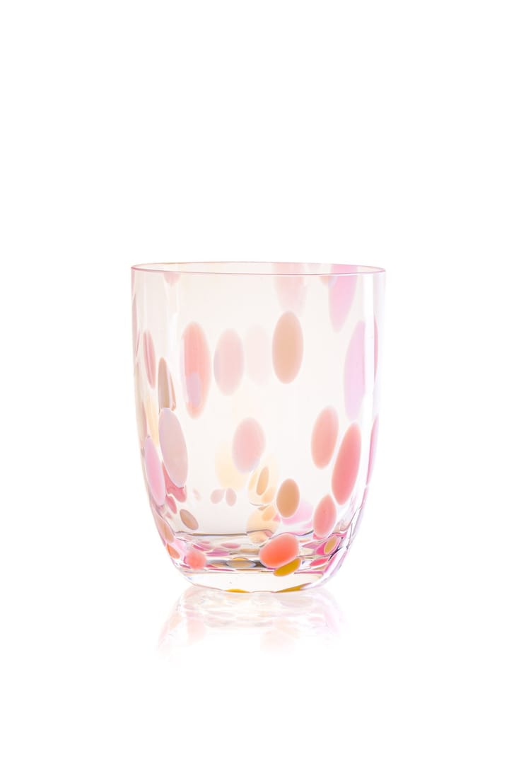 Big Confetti drinking glass 25 cl, Pink-vanilla Anna Von Lipa