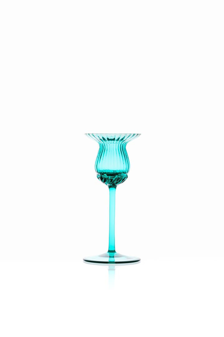 Tulipán candlestick 25 cm, Turquoise Anna Von Lipa