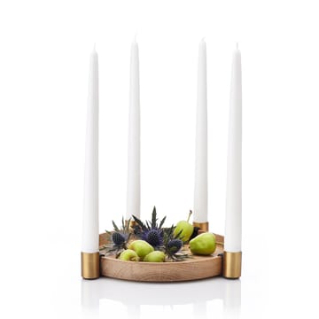 Luna candleholder - oak-brass - Applicata